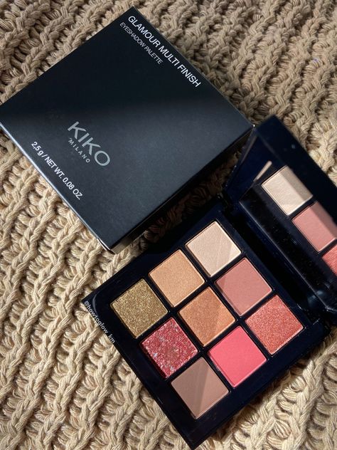 Kiko Eyeshadow Palette, Kiko Eyeshadow, Kiko Cosmetics, Kiko Milano, Eyeshadow Palette, Gold Glitter, Makeup Looks, Eye Makeup, Collage