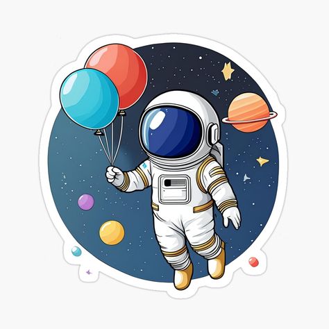 Get my art printed on awesome products. Support me at Redbubble #RBandME: https://www.redbubble.com/i/sticker/Little-Astronaut-by-guri386/161997029.EJUG5?asc=u Astronaut Sticker, Science Models, Art Top, Astronaut Art, Space Birthday, Fall Wallpaper, Craft Work, Eat Cake, Birthday Theme