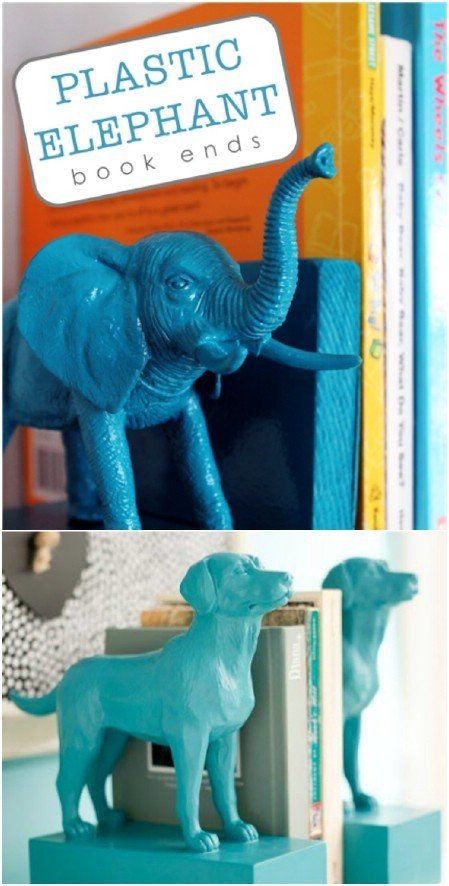 Nursery Organization Diy, Diy Bookends, Diy Home Decor For Apartments, Elephant Book, Crafts For Teens To Make, Store Hacks, Dollar Store Hacks, Diy Money, Nursery Organization