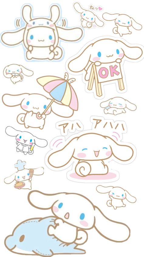 cinnamoroll sticker set Cinnamoroll Sticker, Lion Wallpaper Iphone, Cute Tshirt Designs, Cute Easy Doodles, Kids Doodles, Cute Pokemon Pictures, Kitty Drawing, Hello Kitty Drawing, Drawing Activities