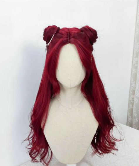 Cute Hairstyles Red Hair, Hair Styles For Red Hair, Red Hair Wigs, Red Hair Wig, Red Hairstyle, Red Wig, Hair Style Korea, Cosplay Hair, Kawaii Hairstyles