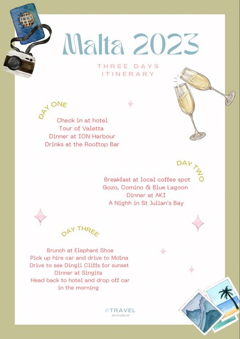 Malta 3 day itinerary perfect for bachelorettes and weekend getways Itinerary Aesthetic, Christmas North Pole Breakfast, Winter Wonderland London, Edinburgh Christmas, Christmas North Pole, North Pole Breakfast, Travel Template, Christmas Winter Wonderland, Mediterranean Aesthetic