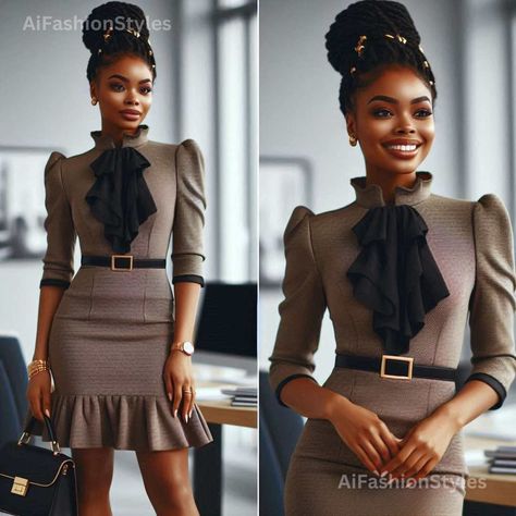 Discover the perfect blend of professionalism and style. Click the link in our bio to explore our workwear fashion lookbook. Use the images to create your own workwear styles and modify them to fit your brand's style. #Flashsales on Lookbook, click the link in bio to get yours. #aifashionstyles #workwear #fashionlover #lagosnigeria #corporatechic Uniform Styles For Women, Official Clothes, Simple Elegant Dresses, Corporate Attire Women, Stylish Business Outfits, Cute Office Outfits, Work Dresses Outfits, Body Con Dress Outfit, Color Combos Outfit