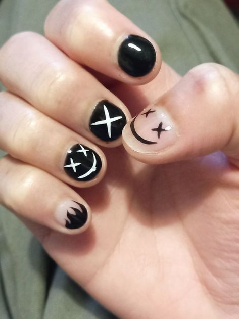 Nail Art Design Men, Simple Nail Art For Men, Nail Design Mens, Masculine Nail Art Simple, Cool Nail Designs For Men, Nail Art Designs For Men, Man Nail Art Designs, Nails Art For Men, Nail Art For Guys