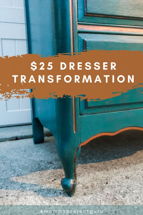 Re-Imagine an old dresser to bring it to life! And keep for yourself or make some $$, too! Diy Room Design, Upcycled Desk, Turquoise Dresser, Upcycle Desk, Teal Dresser, Copper Spray Paint, Dove Painting, Copper Furniture, Dresser Refinish