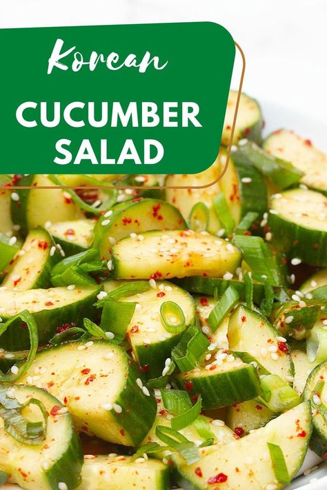 Korean cucumber salad Cucumber Asian Salad, Asian Cucumber Recipe, Cucumber Asian, Cucmber Salad, Easy Asian Cucumber Salad, Asian Cucumber Salad Recipe, Korean Salad, Cucumber Salad Dressing, Korean Cucumber Salad