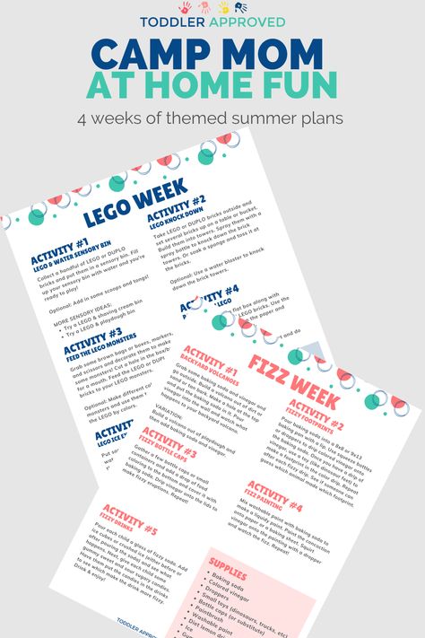 Camp Plans, Summer Camp At Home, Camp At Home, Summer Camp Themes, Camping Planning, Summer Day Camp, Summer Camp Activities, Summer Schedule, Mom Printable