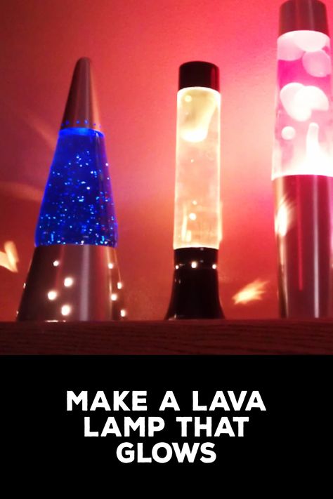 How to Make a Lava Lamp That Glows How To Make A Lava Lamp, Diy Lava Lamp For Kids, Lava Lamp For Kids, Diy Lava Lamp, Homemade Lava Lamp, Make A Lava Lamp, Fluorescent Paint, Tiffany Lamps, Glow Sticks