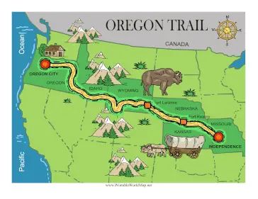 Oregon Trail Crafts, Oregon Trail Unit Study, Oregon Trail Project, Oregon Trail Activities, Oregon Trail Map, Oregon Trail Game, United States Geography, Western Expansion, Independence Missouri