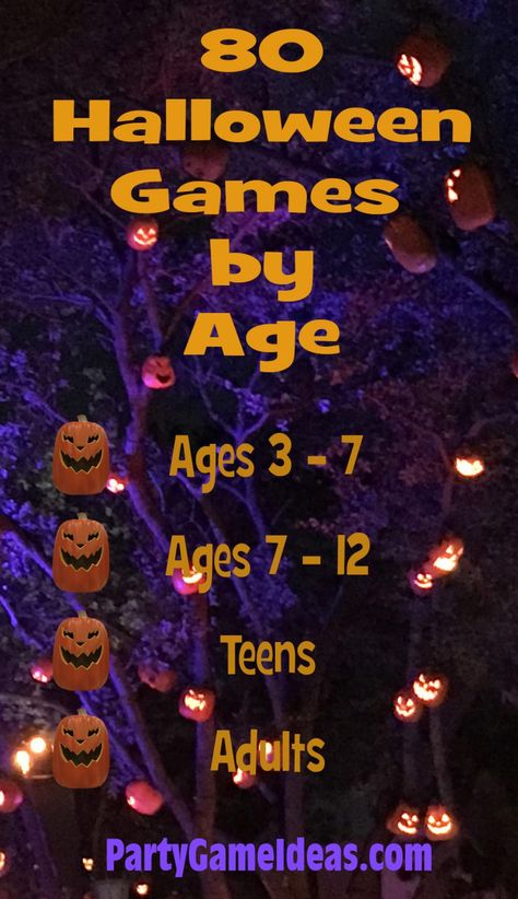 Halloween Party Game List by Age Couples Crochet, Deco Porte Halloween, Adults Halloween Party, Halloween Mad, Fun Halloween Party Games, Halloween Party Activities, Carving Templates, Contest Ideas, Fun Halloween Games