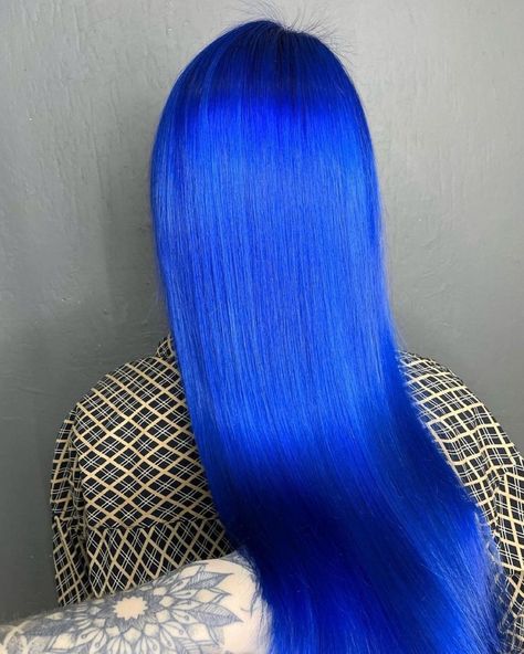 Cobalt Blue Hair Color, Atlantic Blue Hair, Neon Blue Hair, Deep Blue Hair, Blue Velvet Hair, Blue Mermaid Hair, Galaxy Hair Color, Electric Blue Hair, Blue Hair Aesthetic