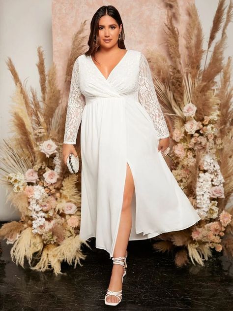 Plus Wedding Dresses, Forest Theme Wedding, Plus Size Wedding Dresses, Fancy Wedding Dresses, Chiffon Wedding Dress, Lace Wrap, Wedding Dresses Plus Size, Plus Size Wedding, Curvy Girl Fashion