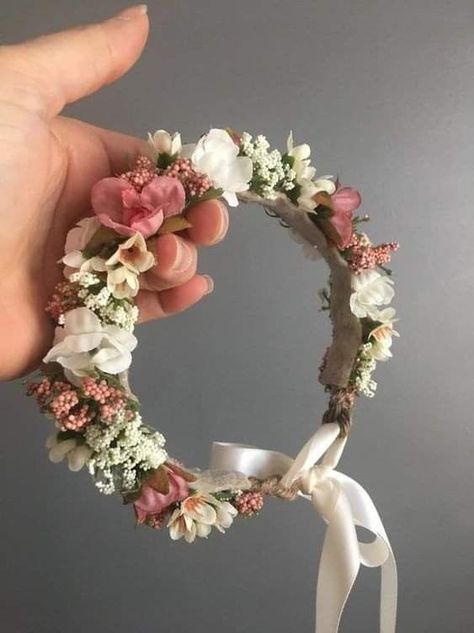 Baby Breath Flower Crown, Newborn Crown, Crown Halo, Accent Flowers, Baby Flower Crown, Diy Flower Crown, Diy Flores, Flower Crown Headband, Girls Crown