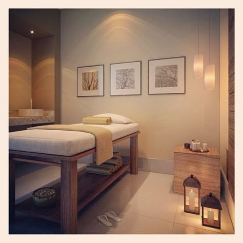 Spa Massage Room, Massage Room Decor, Massage Therapy Rooms, Reiki Room, Esthetics Room, Spa Room Decor, Spa Interior Design, Esthetician Room, Spa Rooms