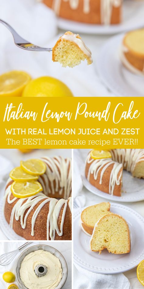 Italian Lemon Pound Cake A Refreshing Dessert - Passion For Savings Best Lemon Cake, Best Lemon Cake Recipe, Italian Lemon Cake, Cake Printer, Italian Lemon Pound Cake, Lemon Bundt Cake Recipe, Lemon Bars Easy, Lemon Pound Cake Recipe, Italian Recipes Dessert