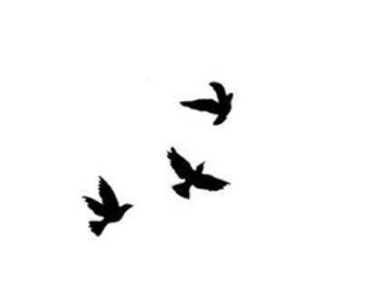 Three Swallows Three Black Birds Tattoo, Bird Silhouette Tattoos For Women, Three Swallows Tattoo, Three Bird Tattoos For Women, Three Doves Tattoo, Three Bird Tattoo, Small Bird Tattoo Ideas, Bird Tattoo Collarbone, Three Little Birds Tattoo