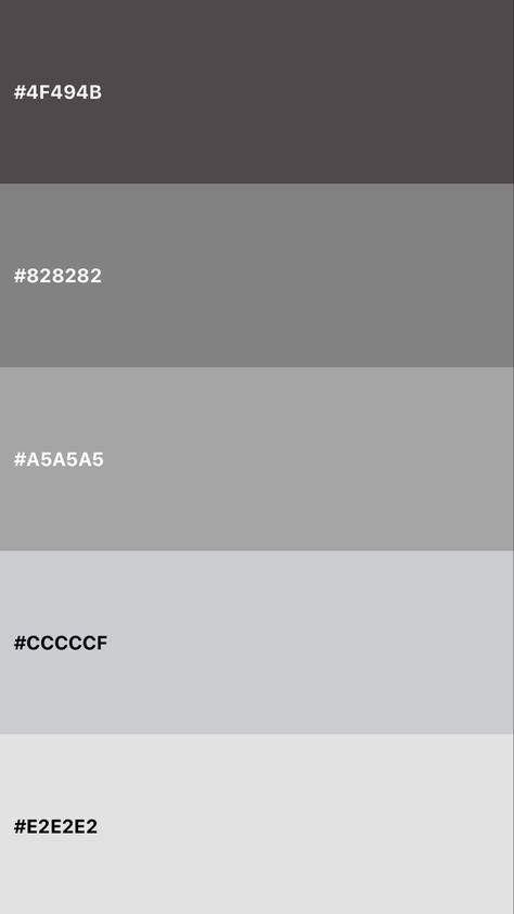 Grayscale Colour Palette, Gray Pantone Colour Palettes, Grayscale Color Palette, Gray Colour Palette, Colour Palette Grey, Grey Pallet, Grayscale Palette, Grey Colour Chart, Grey Branding