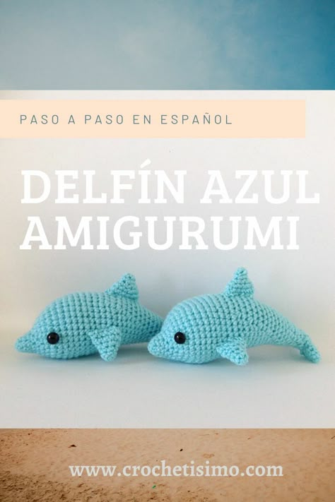 Delfín azul amigurumi paso a paso en español – Crochetisimo Crochet Dolphin Free Pattern, Crochet Fish Patterns, Lidia Crochet Tricot, Crochet Fish, Crochet Nursery, Easy Crochet Animals, Crochet Keychain Pattern, Pola Amigurumi, Crochet Animals Free Patterns