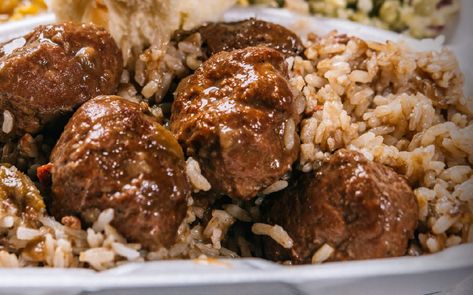 Best Stop Blog Image_Dec2022-01 Cajun Meatball Stew Recipe, Recipe For Stew, Gravy Meatballs, Cajun Meatballs, Meatball Stew Recipe, Pressure Cooker Roast, Classic Cajun Recipes, Meatball Stew, Rice And Gravy