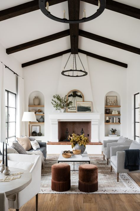 7 Cozy Great Room Looks - Studio McGee Living Room Glam Decor, Build Your Own Fireplace, Kitchen Organization For Small Spaces, Studio Mcgee Blog, Mcgee Living Room, Studio Mcgee Living Room, Spanish Living Room, Design Trends 2022, Furniture Placement