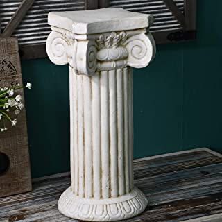 Ancient Greek Furniture, Greek Furniture, Thrift Flip Furniture, Persephone Aesthetic, Plant Pedestal, Stone Pedestal, Flip Furniture, Greek Aesthetic, Princess Story