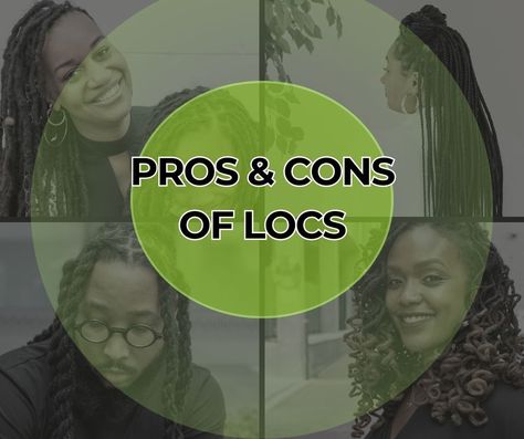 The decision to wear locs carries both great benefits and some serious drawbacks. For some, making the decision was easy. They found that the benefits far outweighed the drawbacks and they booked their appointment for their starter locs. However, for others, they are still on the fence as to whether locs are not just good for them and their hair but is it best for their lifestyle and who they are as a person. Check out the list of Pros and Cons of Locs! Products For Starter Locs, Starter Locs Parting Patterns, Alopecia Awareness, Pros And Cons List, Hair Myth, Starter Locs, Hair Clinic, Hair Regimen, Hair Care Brands