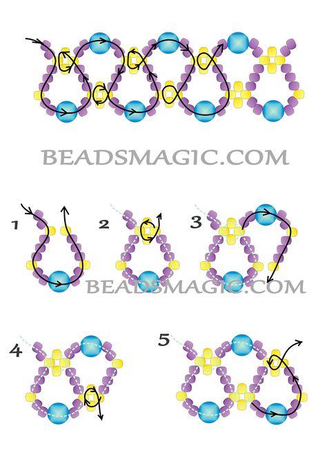 Beads Magic, Beaded Necklace Patterns, Beading Patterns Free, Beading Techniques, Beaded Jewelry Tutorials, Necklace Patterns, Seed Bead Tutorial, Beaded Bracelet Patterns, Beaded Jewelry Patterns