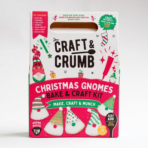 Craft & Crumb Christmas Gnomes Bake & Craft Kit - Gift Set For Kids - Baking Kit - Present Idea For Boys & Girls Kids Baking Kit, Kids Baking Set, Icing Decorations, Kids Baking, Fun Christmas Activities, Creative Baking, Christmas Activity, Decorator Icing, Craft Kits For Kids