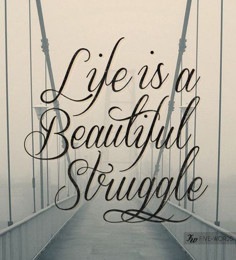 Life is a beautiful struggle. Life Is A Beautiful Struggle, Struggle Tattoo, E Mc2, Visual Statements, E Card, Quotable Quotes, The Words, Great Quotes, Beautiful Words