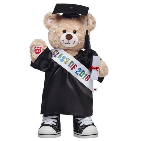 Happy Hugs Graduation Black Stuffed Animal, Graduation Teddy Bear, Congrats Gifts, Graduation Bear, Graduation Cap And Gown, Black Graduation, Teddy Bear Picnic, Happy Graduation, Bear Outfits