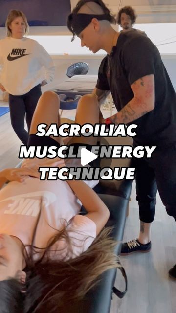 Kasie Tedrick LMT, CSCS, CFL3 on Instagram: "💡Muscle Energy Technique for SI Decompression 💡
.
This is one of my gold nuggets. I love this technique for tractioning the hip and decompressing the SI joint. The client should utilized a contraction of the QL that hikes that side of the pelvis and pulls against the therapists resistance. Three to five cycles can really decrease a lot of tension in the lower back. 
.
#ManualTherapy #MassageTherapy #SportsMassage #SportsTherapy #MuscleEnergyTechnique" The Si, Sports Therapy, Sports Massage, Thai Massage, Gold Nugget, Hip Workout, Massage Techniques, The Client, Massage Therapy