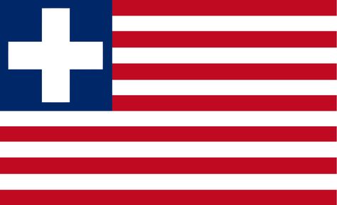 Flag of Liberia (1827-1847) Countries And Capitals, Liberia Flag, Historical Flags, African Flag, Unique Flags, Tom Y Jerry, King Of Prussia, White Flag, Alternate History