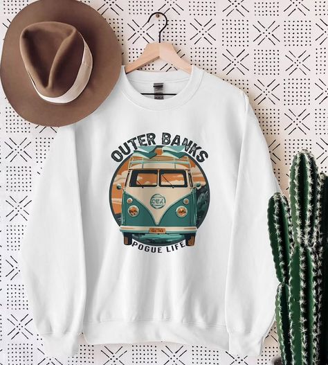 Vintage Outer Banks Sweater 2021 Pogue Life North Carolina | Etsy Outer Banks Hoodie, Grandma Sweaters, Outer Banks Sweatshirt, Vintage Outer Banks, Outter Banks, Outer Banks Shirt, Preppy Accessories, Outer Banks Style, Culture Clothing