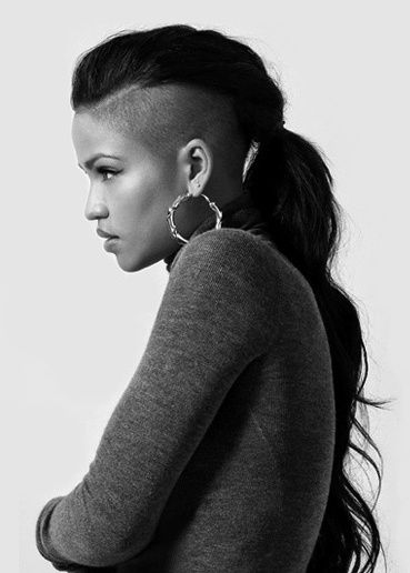 Top 9 Undercut Ponytail Hairstyles | Plus Lifestyles Long Hair Shaved Sides, Undercut Ponytail, Mohawk Ponytail, Long Mohawk, Cassie Ventura, Undercut Long Hair, Shaved Side Hairstyles, Side Hairstyles, Mohawk Hairstyles