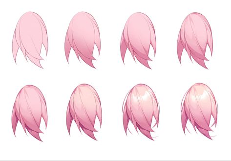 V Model, Drawing Hair Tutorial, Character Artist, Concept Art Tutorial, Digital Art Beginner, Digital Painting Tutorials, Figure Drawing Reference, Anime Hair, Anime Drawings Tutorials