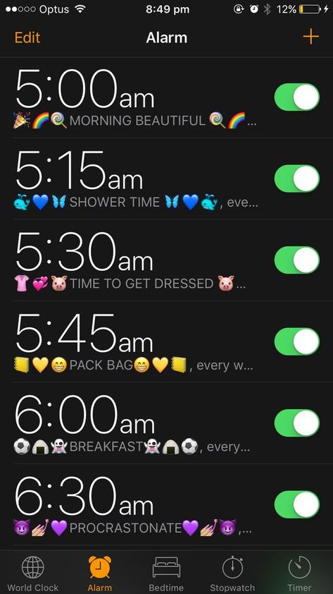 My alarm ideas Alarm Names For School, Alarm Names Aesthetic, Aesthetic Alarm Ringtone, Cute Alarm Names, Iphone Alarm Aesthetic, Alarm Names, Fitness Programs For Women, School Emergency Kit, School Routine For Teens