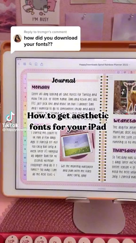 Goodnotes digital planner hacks are the best from @HappyDownloads on tik Tok plrplanner #diseГ±odeagenda #digitaltravelplanner. Apps For Ipad Aesthetic, Fonts For Ipad, Planner Hacks, Goodnotes Digital Planner, Font App, Ipad Organizer, Ipad Essentials, Study Apps, Ipad Hacks