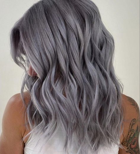 Silver Toner, Hair Colour Design, Grey Hair Transformation, Grey White Hair, Silver Blonde Hair, Grey Hair Inspiration, Pulp Riot Hair, Hair Toner, Transitioning Hairstyles