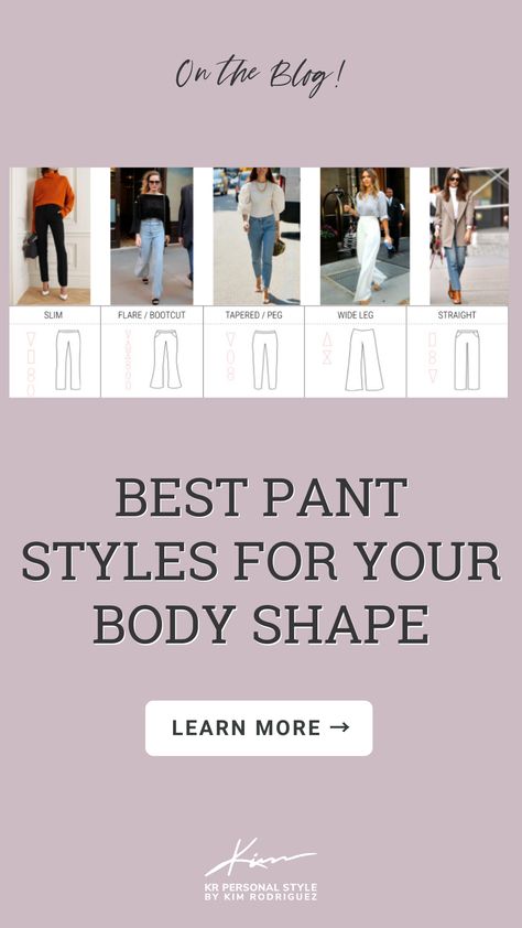 Best Pant Styles for Your Body Shape Best Pants, Flattering Pants, Fitting Pants, Pointy Toe Shoes, Style Basics, Inverted Triangle, Apple Shaped, Square Body, Pointy Toe Flats