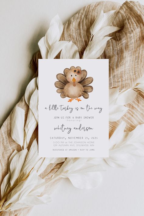 Little Turkey Baby Shower Theme, Turkey Themed Baby Shower Ideas, A Little Turkey Is On The Way, Thanksgiving Baby Shower Theme, Turkey Baby Shower Ideas, Little Turkey Baby Shower Ideas, Baby Shower Themes November, Thanksgiving Baby Shower Ideas, November Baby Shower Themes