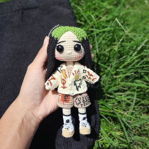 Crochet Billie Eilish, Sell Crochet, Knitted Dolls Free, Crochet Doll Tutorial, Crochet Fairy, Knitting Machine Patterns, Crochet Keychain Pattern, Crochet Turtle, Amigurumi Animals