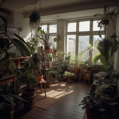 Apartment Full Of Plants, Plants Apartment Aesthetic, Bedroom Full Of Plants, Plant Apartment Aesthetic, Room Full Of Plants, Plant House Aesthetic, House Full Of Plants, Nyc Apartment Aesthetic, Plant Room Aesthetic