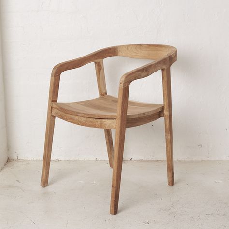 Dining Chairs Australia, Raw Aesthetic, Hand Carved Teak, Teak Dining Chairs, Teak Chairs, Round Chair, Dining Chair Design, Concrete House, Custom Made Furniture