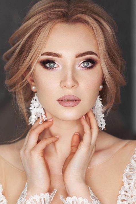 Spring Wedding Makeup, Make Up Sposa, Wedding Makeup For Blue Eyes, Soft Wedding Makeup, Wedding Eyes, Wedding Hairstyles And Makeup, Soft Wedding, Wedding Makeup Tutorial, Wedding Eye Makeup