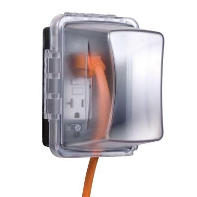 Bell 1-Gang Non-Metallic Weatherproof In-Use Deep Cover - Clear-MM720C at The Home Depot $14.93 Outdoor Outlet Cover, Outdoor Outlet, Electrical Box Cover, Electrical Outlet Covers, Electric Box, Electrical Code, Painting Ceiling Fans, Door Upgrade, Outlet Cover