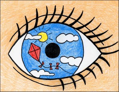 How to Draw an Eye · Art Projects for Kids Surreal Eye, Rene Magritte Art, Magritte Art, Surrealism Drawing, Classe D'art, Windows Ideas, Self Portrait Art, Drawing Kids, Art 2022