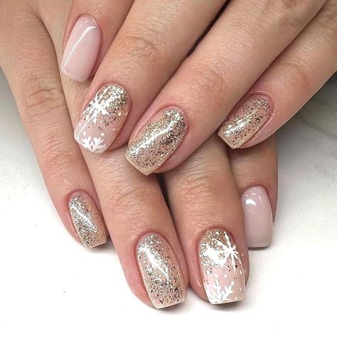 Fake Nails White, Ballet Nails, Christmas Nail Ideas, Short Press On Nails, Full Nail Tips, Nagel Tips, Nail Type, Snowflake Nails, Nail Forms