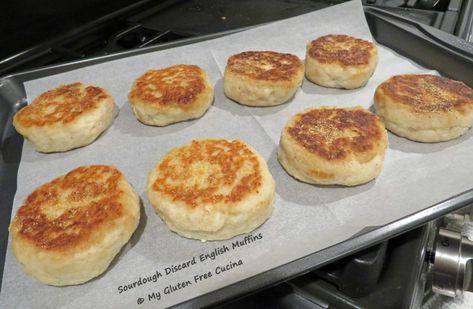 Gluten Free Sourdough Discard English Muffins – My Gluten Free Cucina Gluten Free Sourdough Discard English Muffins, Gluten Free Sourdough English Muffins, Gluten Free Discard Sourdough Recipes, Sourdough Discard Gluten Free Recipes, Gluten Free Sour Dough Discard Recipes, Gluten Free Sourdough Biscuits, Gluten Free Sourdough Muffins, Sourdough English Muffins Discard, Gluten Free Discard Recipes