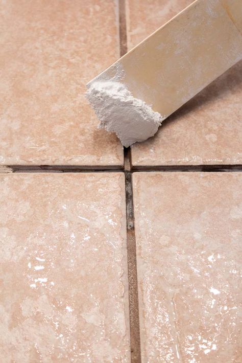 Regrouting Tile, Diy Grout, Grout Repair, Floor Tile Grout, Bathroom Grout, Floor Grout, Tile Repair, Grey Floor Tiles, Tile Grout