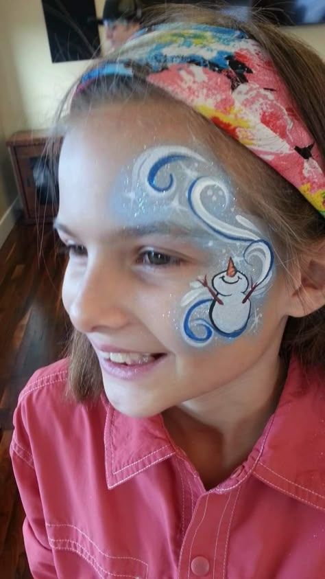 Winter Wonderland Face Paint, Winter Face Paint Ideas, Festive Face Paint, Christmas Face Painting Easy Cheek Art, Winter Face Painting Ideas For Kids, Christmas Tree Face Paint, Xmas Face Painting Kids, Holiday Face Painting, Easy Christmas Face Paint